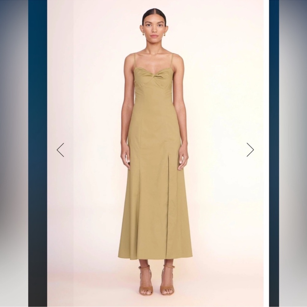 Staud Nataly Dress In Khaki